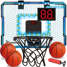 Mini Basketball Hoop With Led Lights And Electronic Scoring For Kids And Adults
