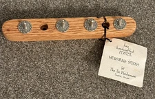 NEW Tin Woodsman TW Crosby & Taylor Pewter & Wood Wall Rack For Measuring Spoons