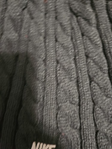 NIKE Cable Knit Sweater Black Beanie Winter Hat Unisex Adult - 第 3/3 張圖片