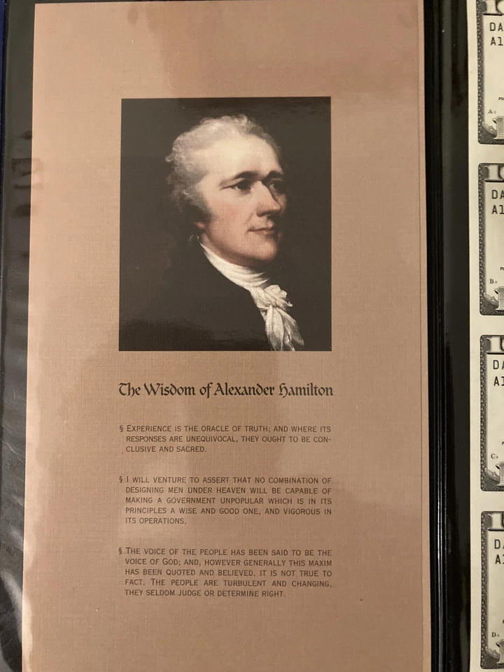 UNCUT SHEET OF 4 $10 BILL NOTE *******STAR ******* UNCIRCULATED YEAR 2003 - Image 2 of 2