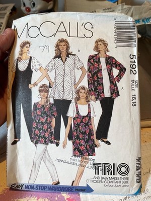 90's Style Woman's Outfits Sewing Pattern