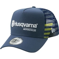 Husqvarna Apparel 2024 Team Trucker Hat - Blue/Yellow 3HS240036700