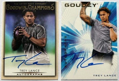 2021 Upper Deck Goodwin Champions Goudey Trey Lance #GA-LA Rookie Auto RC A-LA