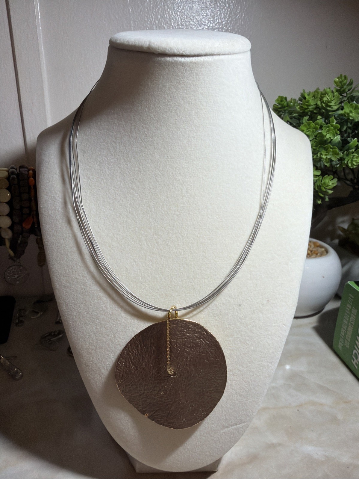 Irregular Circle Statement Piece Multi Wire - image 1