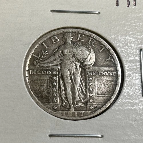 1917 Type 2 Standing Liberty Silver Quarter VF