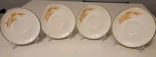 Set Of 4 Homer Laughlin Saucer 22 Ct Gold Rim