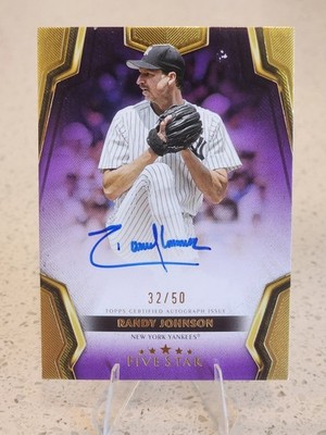 Randy Johnson 2024 Topps Five Star Purple Auto 32/50 Yankees Read Description