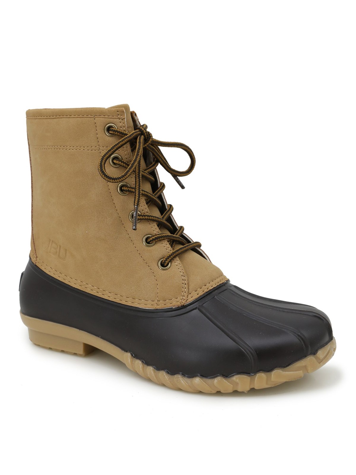 JBU by Jambu Men's Beige Waterproof Duck Boots with Block Heel Size 8