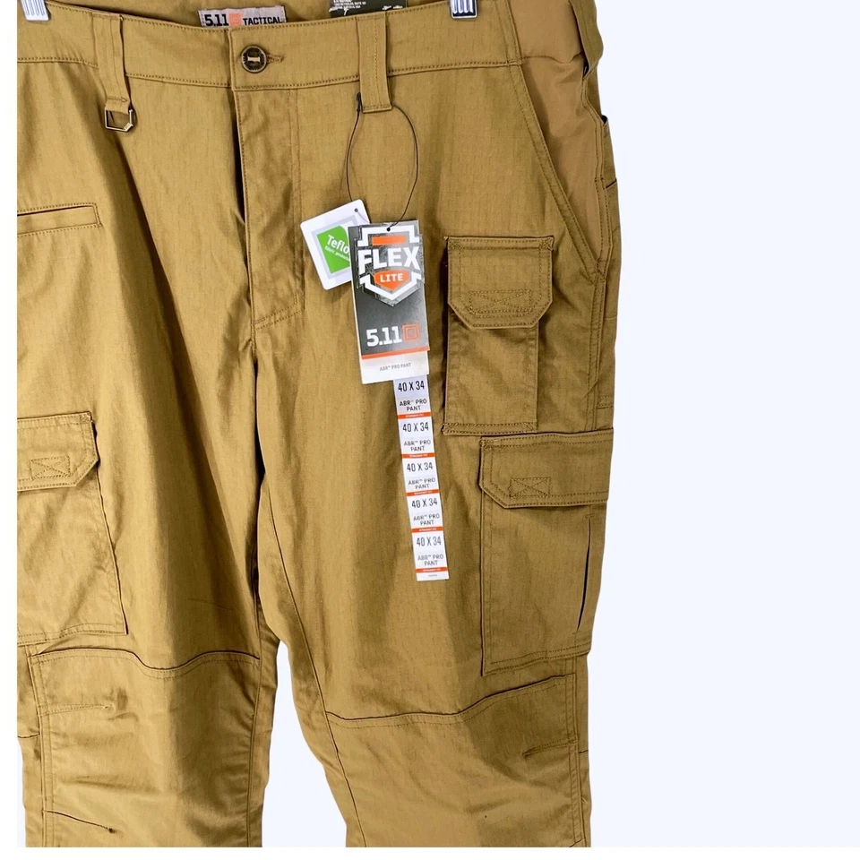 Pantalones 5.11 Tactical ABR Pro 40x34 Straight Flex Lite Cargo Tostado NUEVOS Foto 3 de 4