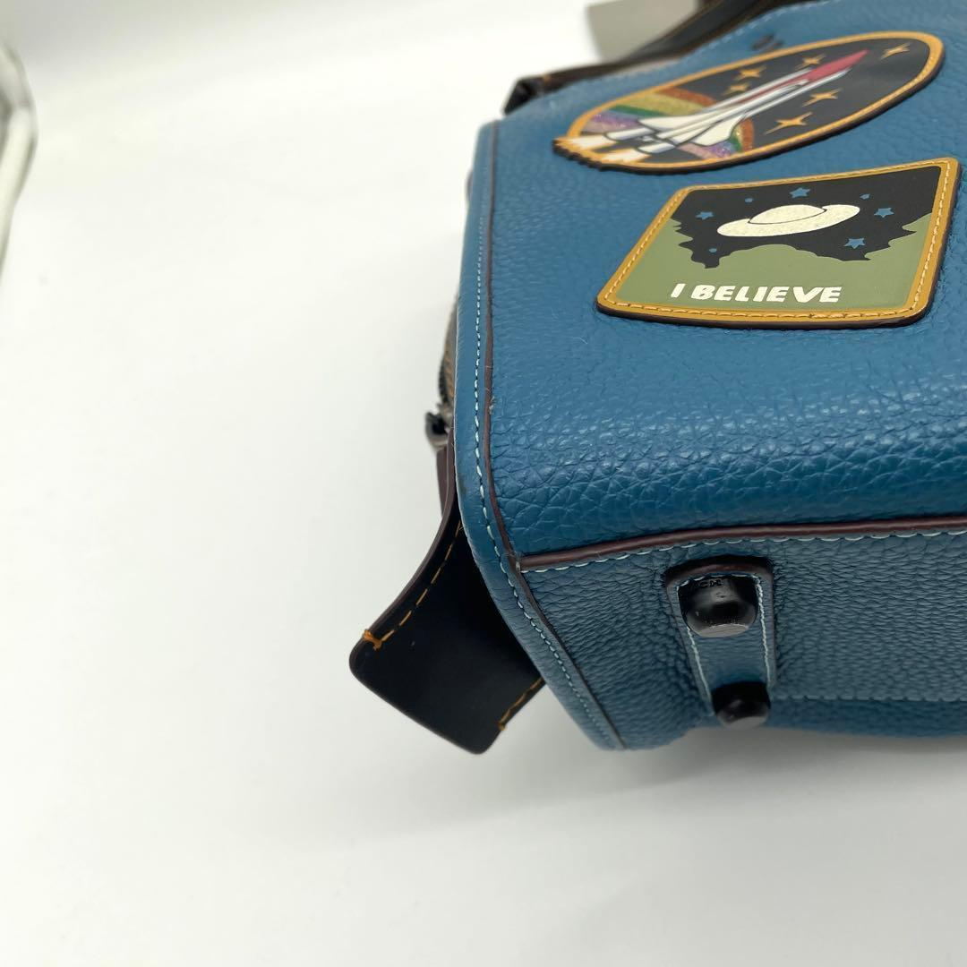 COACH Rogue NASA Collaboration Patch Leather Top Handle Shoulder