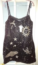Nasty Gal  Velvet Sun & Star Embellished Mini Dress