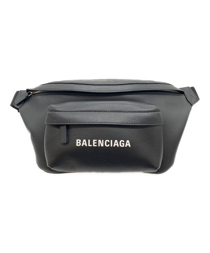 Balenciaga Leather Waist Bag Men Women Crossbody Fanny Pack Authentic
