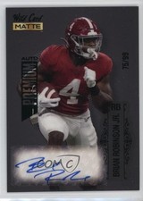 2022 MATTE Premium Black - Green Foil 75/99 Brian Robinson Jr Auto 1i9m