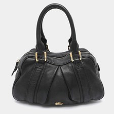 Burberry Ashbury Knight Black Leather Satchel
