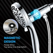 10 Spray Modes High Pressure shower Head with Filter Handheld Rainfall Magnetic
