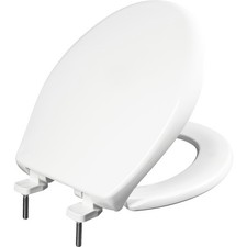 Bemis 790TDGSL Round Hospitality Plastic Closed-Front Toilet Seat - White