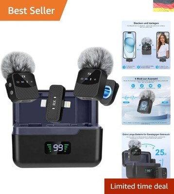 Mini Mic Lavalier Mikrofon für iPhone/iPad/Android,Mini Mikrofon Plug-Play Pr...