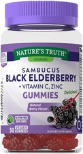 Nature's Truth Sambucus Black Elderberry Gummies 50 Count Pack of 1 