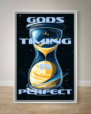 Acts 1:7 Canvas PERFECT TIMING Faith Based Art home decor Kjv Portrait