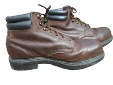 Red Wing Shoes Mens Brown Leather 4452 Work Steel Toe Boots Size 8.5   US Made
