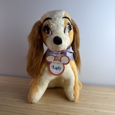 Vintage Lady and the Tramp Plush 15" Felt Dog Walt Disney Productions Dog