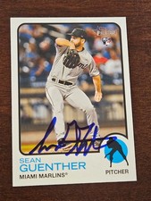 2022 Topps Heirtage SEAN GUENTHER Marlins In-Person Signed  AUTO