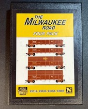 N Scale The Milwaukee Road Four Pack Cars LNIB.