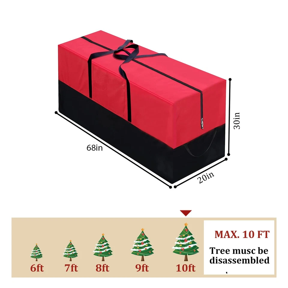 Christmas Tree Storage Bag, Fits Up 10 Ft Tall Artificial Trees-Heavy Duty Ho... - Image 2 of 4
