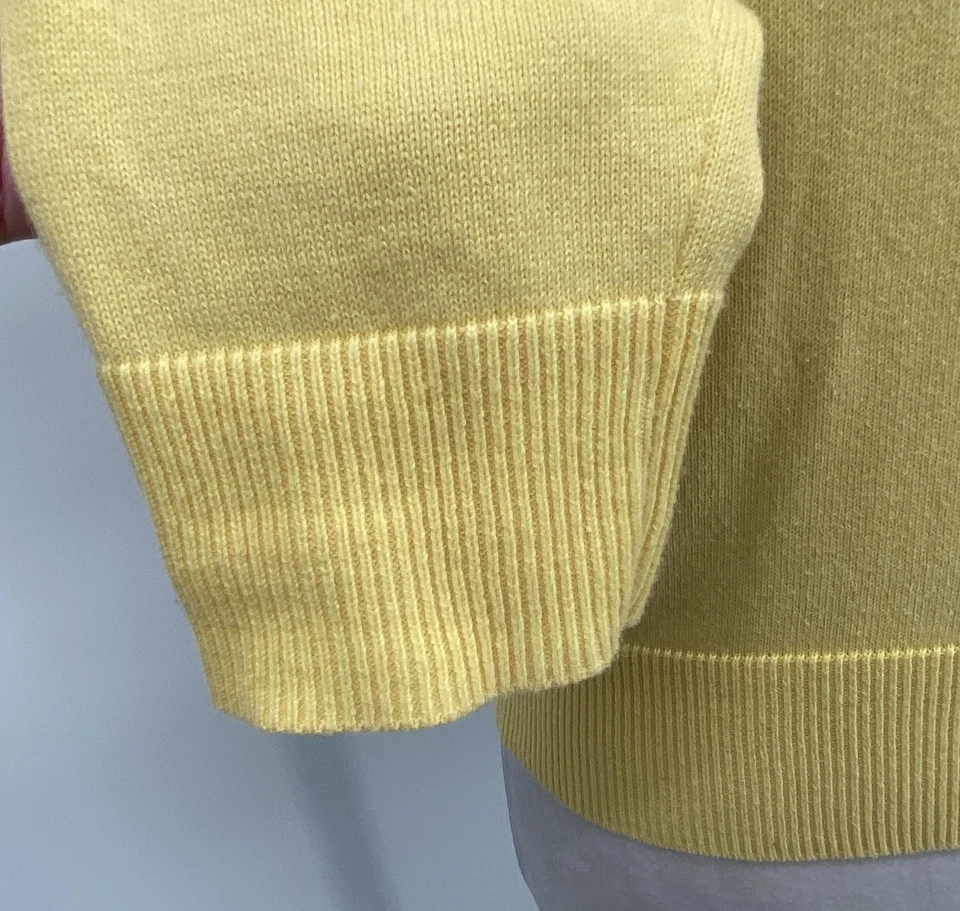 Lilly Pulitzer кардиган свитер женщин маленький желтый 3/4 рукав крюк и глаз изящный - Изображение 4 из 4