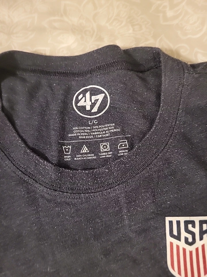 Camiseta de fútbol de Estados Unidos One Nation One Team para hombre L azul marino Foto 2 de 3