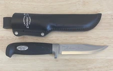 J. Marttiini Finland Knife with Sheath Rubberized Black Handle + Sheath