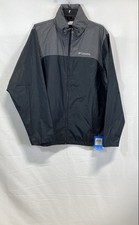 Columbia Men's Glennaker Lake Rain Jacket Black Waterproof Hooded Sz M NWT