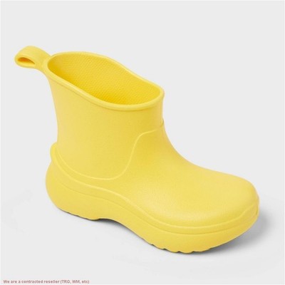 Toddler Eli Rain Boots - Cat & Jack Yellow 11T:Waterproof Pull-On *SEE DEAL!!!*