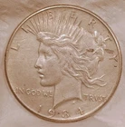 1934 S Peace Dollar AU Details  Harshly Cleaned