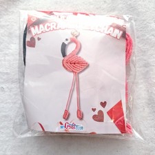 DIY Pink Flamingo Macrame Keychain Craft Kit New No Instructions