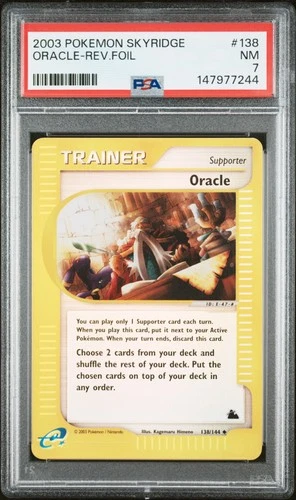 Pokemon Oracle Reverse Holo Skyridge 138/144 PSA 7