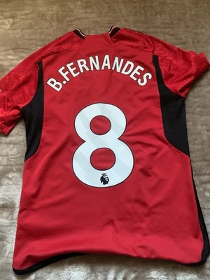 adidas Maillot Domicile Manchester United Fernandes football Shirt jersey Maglia - Photo 1/4