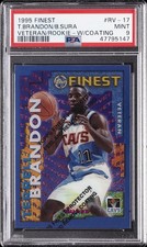 1995 FINEST VETERAN/ROOKIE W/COATING #RV-17 BOB SURA/TERRELL BRANDON PSA 9