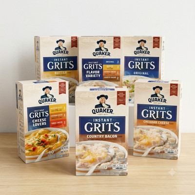 Quaker Instant Grits 10 Packets New & Fresh - Many Flavors - Bulk Savings