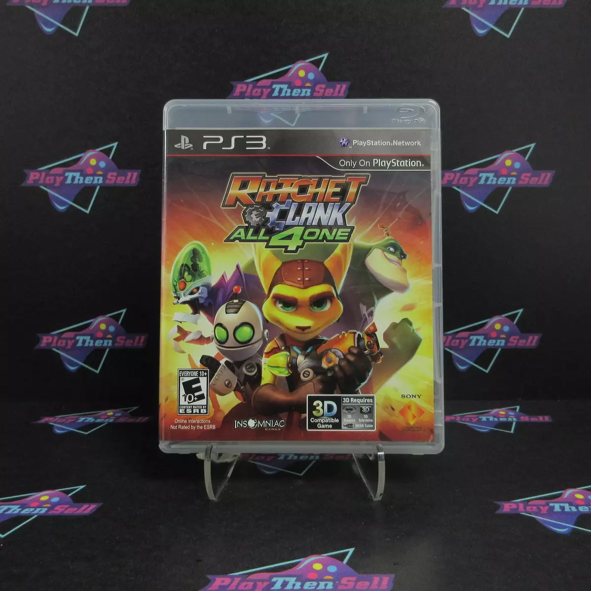 Ratchet and Clank: All 4 One - Replacement PS3 Cover and Case. NO GAME!!