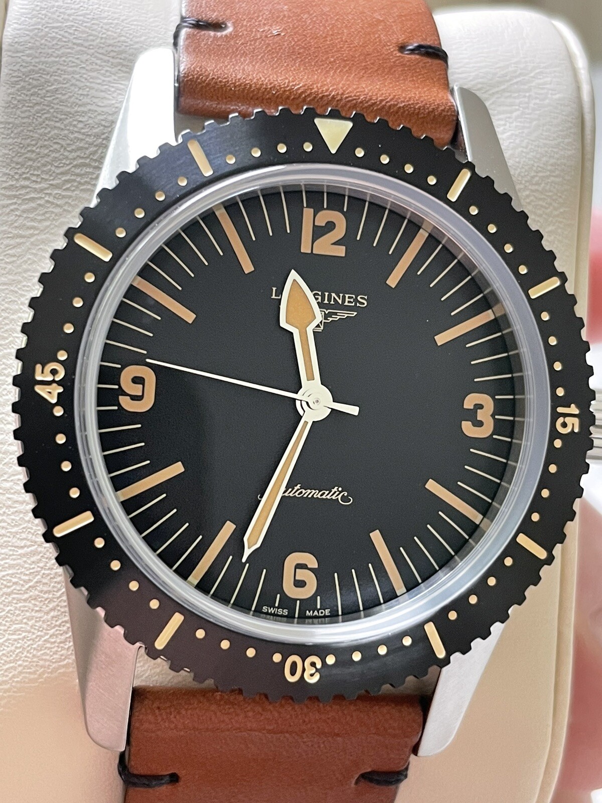 Longines Heritage Men's Black Watch 