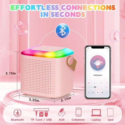 System karaoke z 2 mikrofonami Bluetooth Maszyna do karaoke Prezenty dla dzieci DHL - Zdjęcie 11 z 12