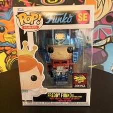 Funko Pop Metallic Optimus Prime Freddy! Fundays 2022! 500 Count! SDCC