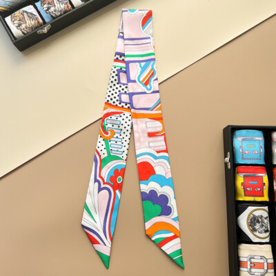 Quality 18 Momme Twill Silk Scarf Ribbon Museum Bag Neck Tie Headband 33'' * 2''