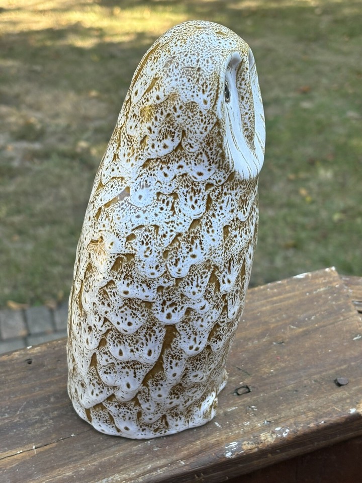 Vintage Pigeon Pottery Tennessee Barn Owl Lava Glaze 9" eBay