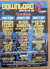 BLACK SABBATH 'Download 2005'  UK magazine ADVERT/Poster/clipping 11x8 inches