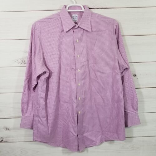 Brooks Brothers Shirt Mens 16 1/2-34 Lavender Che… - image 1