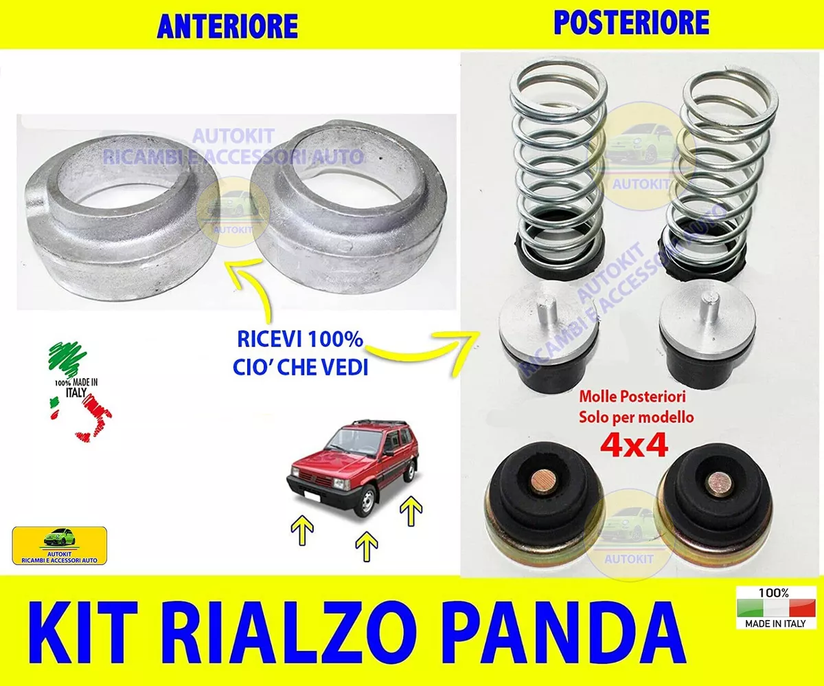 Rialzi per Panda 4x4 Spessori Kit Molle Anteriore Posteriore