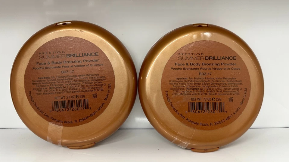 2 Packs. Prestige Summer Brilliance Face & Body Bronzing Powder BRZ-17 Sunkissed - Image 2 of 2