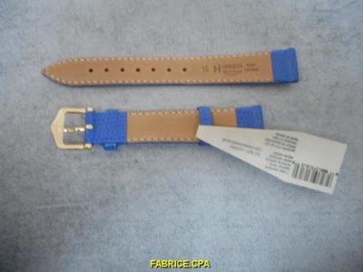 Bracelet De Montre HIRSCH Rainbow Lézard Bleu Taille 16 - Neuf Sans étiquette